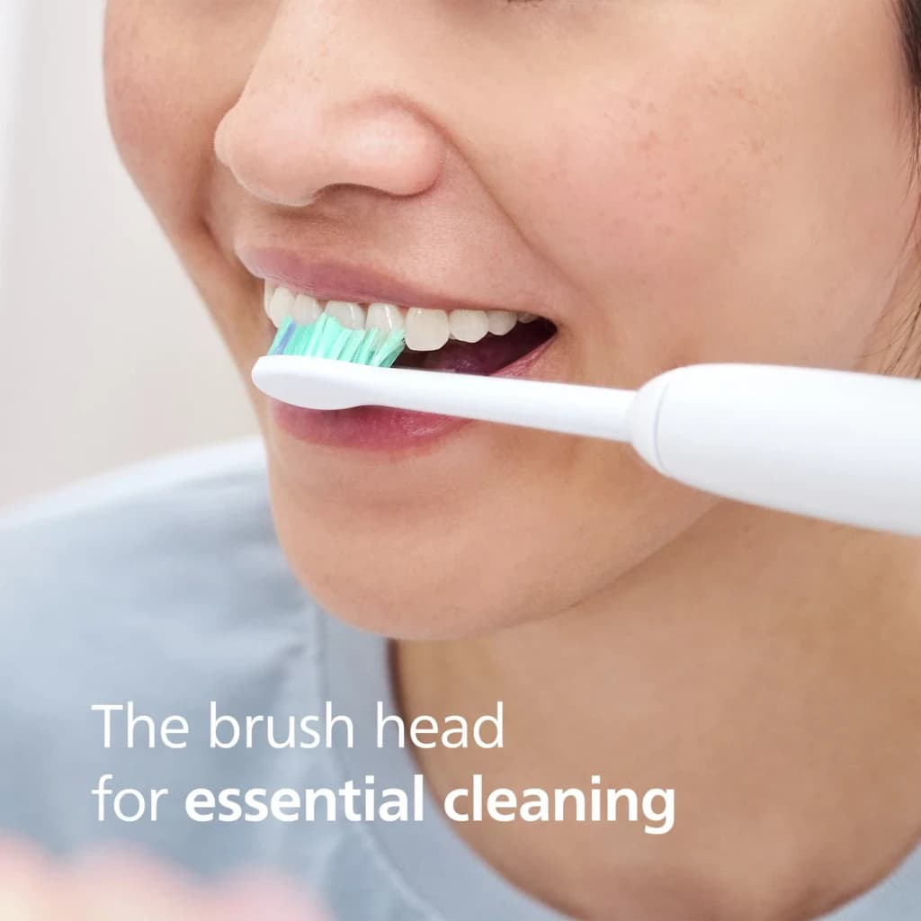 Tête de brosse à dents Philips Sonicare C1 ProResults Pack 6 Blanc HX6016/87, utilisation: soies turquoise sur les dents