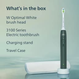 Brosse à dents électrique Philips Sonicare 3100 14 jours 1 mode Vert HX4033/26, contenu: brosse sur socle chargeur, tête W