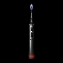 Escova Elétrica Philips Sonicare Advanced Clean 14 Dias 5 Modos Preto HX3792/11, vista frontal: cabo preto com ecrã Gum Pro
