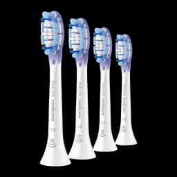 Cabeça de substituição Philips Sonicare G3 Premium Gum Care Pack 4 Branco HX9054/87, vista frontal: 4 cabeças brancas