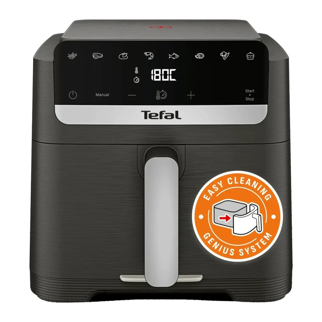 Freidora de aire Tefal Easy Fry Mega Compact 7,5L 8 programas Negro/Plata EY866HE1
