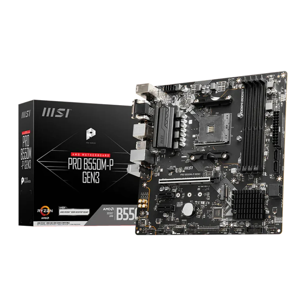 Placa base MSI PRO B550M-P WiFi6E B550 AM4 DDR4 Micro-ATX WiFi 6E Negro