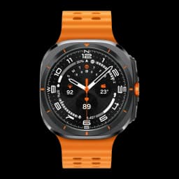 Samsung Galaxy Watch Ultra 47mm LTE 64GB Gris Titanio Tensión Arterial ECG, frontal: esfera aventura con correa naranja