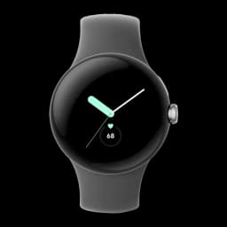Google Pixel Watch LTE 41mm Plata/Carbón NFC Batería 24 Días, frontal: esfera redonda con manecillas y frecuencia cardíaca