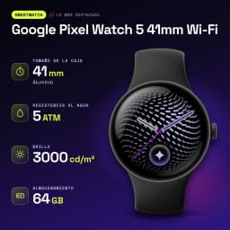 Google Pixel Watch 5 41mm Wi-Fi Antracita NFC FC, SpO2, Temperatura piel - características