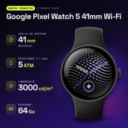 Google Pixel Watch 5 41mm Wi-Fi Antracita NFC FC, SpO2, Temperatura piel - características