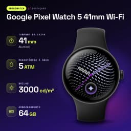 Google Pixel Watch 5 41mm Wi-Fi Antracita NFC FC, SpO2, Temperatura piel - características