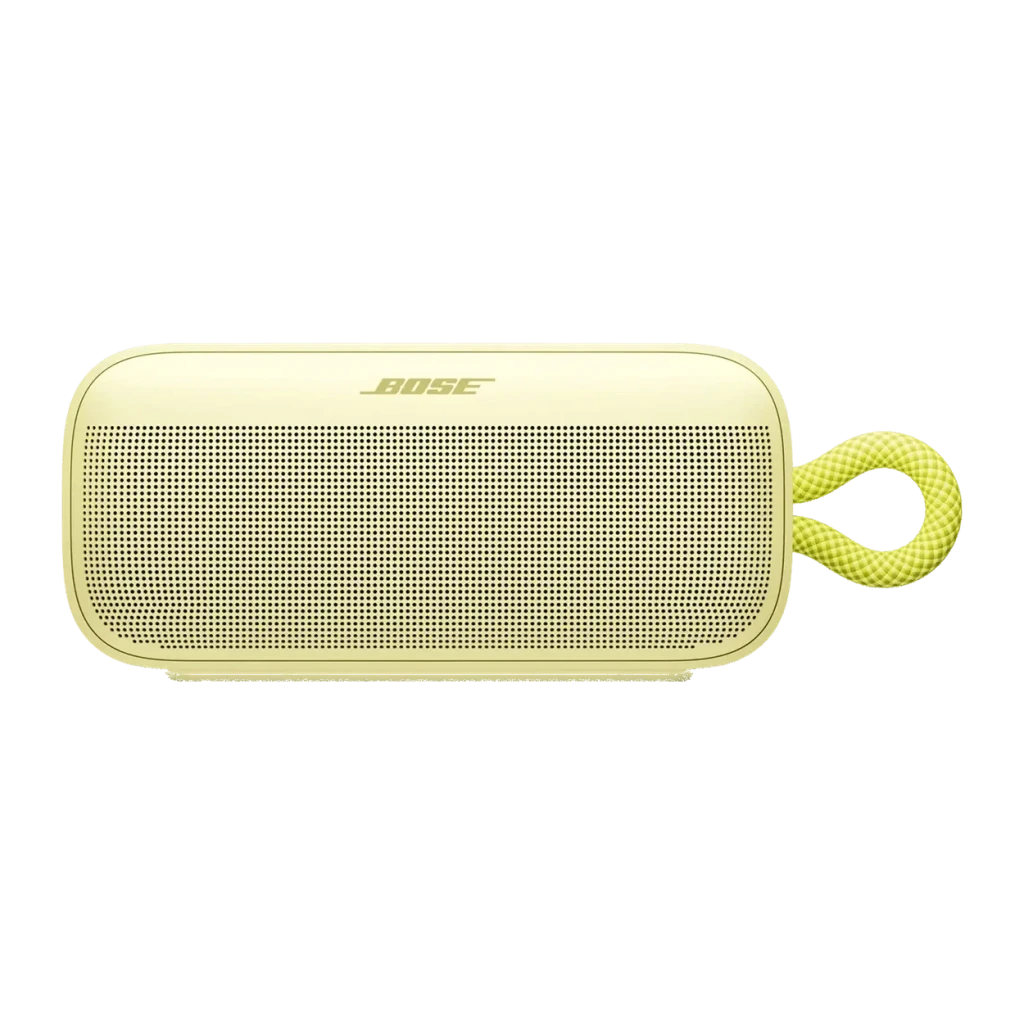 Enceinte portable Bose SoundLink Plus IP67 20h Bluetooth 5.4 Jaune, face avant: grille perforée, logo Bose et dragonne