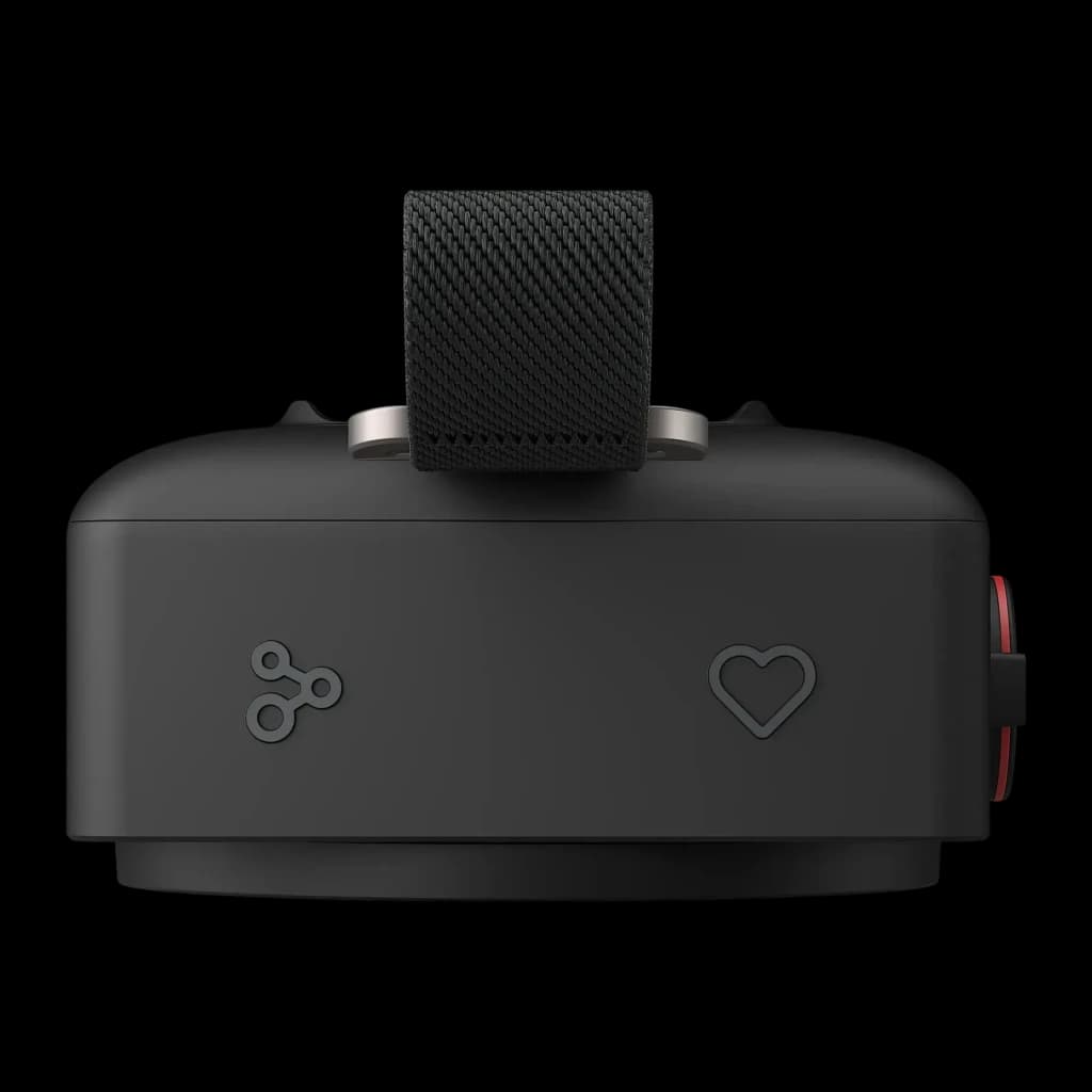 Altavoz portátil LG XBoom Mini by will.i.am IP67 5W 10h Negro, lateral: correa textil, iconos share y favorito, botón rojo