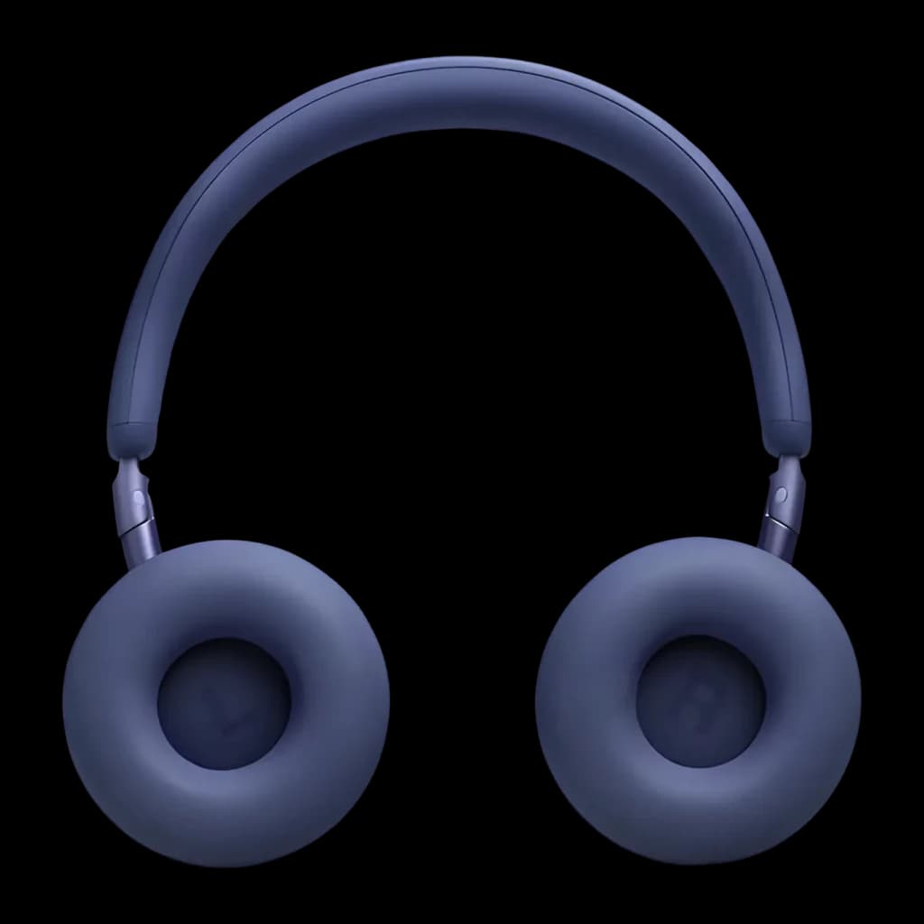 Auriculares JBL Live 680NC Cancelación de Ruido Adaptativa Diadema Bluetooth 6.0 Azul, vista frontal: almohadillas y diadema