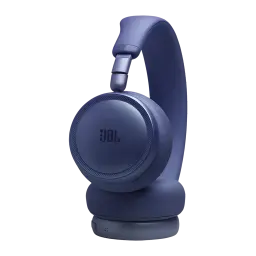 Auriculares JBL Live 680NC Cancelación de Ruido Adaptativa Diadema Bluetooth 6.0 Azul, vista lateral: copa con logo JBL
