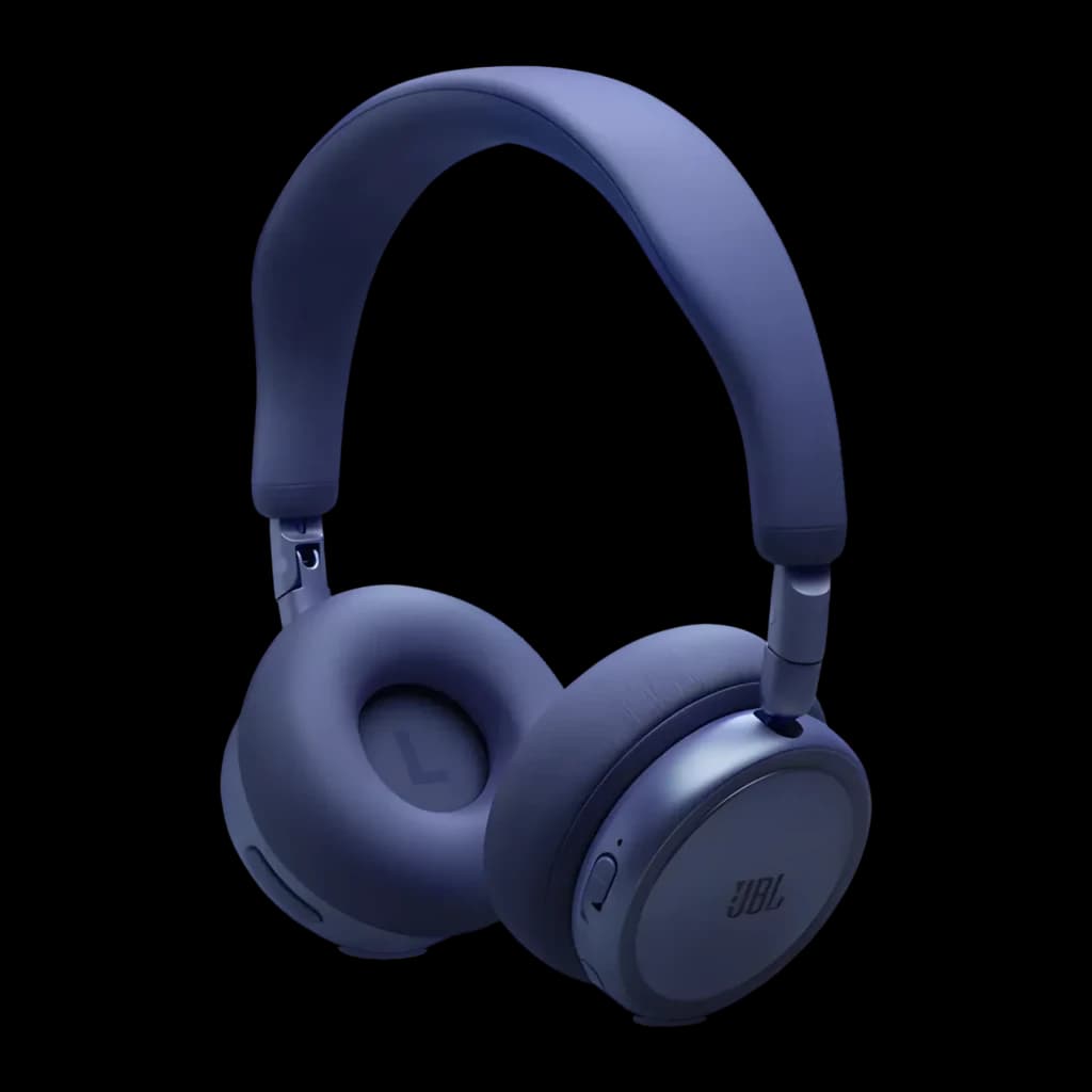 Auriculares JBL Live 680NC Cancelación de Ruido Adaptativa Diadema Bluetooth 6.0 Azul, vista lateral: almohadillas