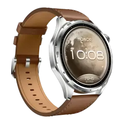 Honor Watch 6 Castanho GPS Integrado NFC Chamadas Bluetooth Bateria 35 Dias, detalhe: mostrador redondo com fundo Marte
