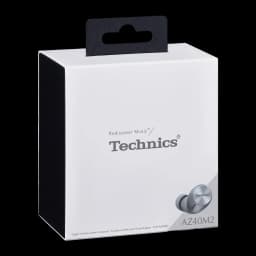 Auriculares true wireless Technics Cancelamento de Ruído TWS Bluetooth 5.3 Ouro Rosa EAH-AZ40M2, caixa: embalagem frontal