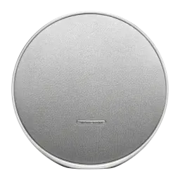 Altavoz portátil Harman/Kardon Onyx Studio 9 50W 8h Bluetooth 5.3 Gris, vista frontal: rejilla circular gris con logo