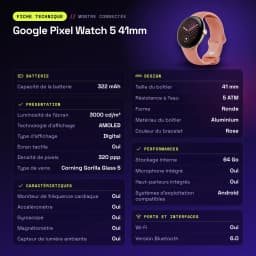 Google Pixel Watch 5 41mm Dorado NFC - características