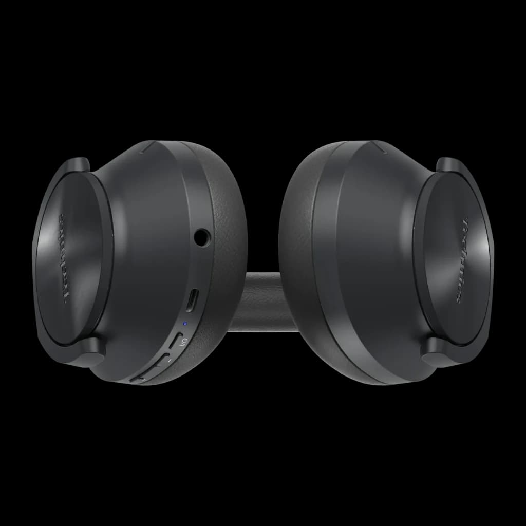 Auscultadores de Banda Technics Cancelamento de Ruído Bluetooth 50h ANC Preto EAH-A800, vista frontal dobrado: almofadas