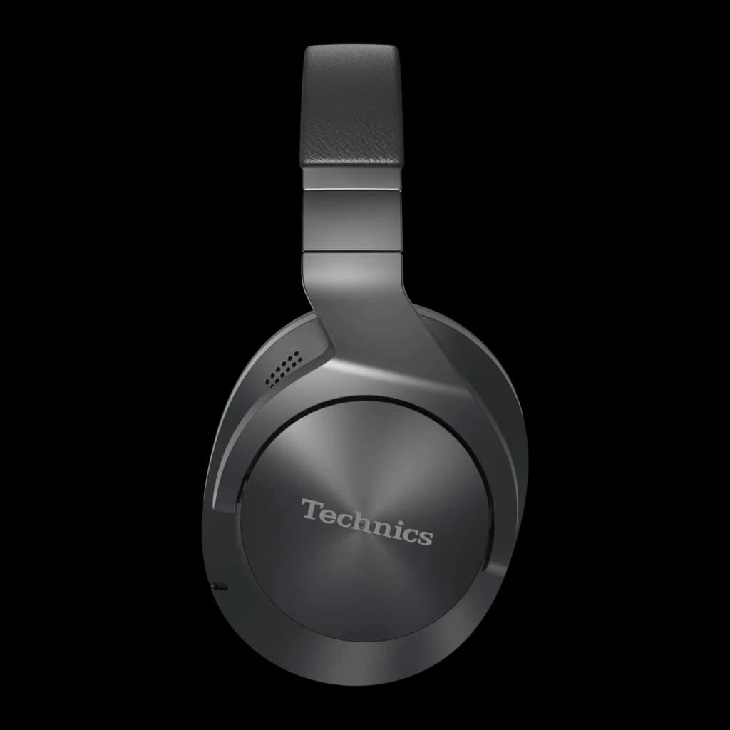 Auscultadores de Banda Technics Cancelamento de Ruído Bluetooth 50h ANC Preto EAH-A800, vista lateral: concha giratória