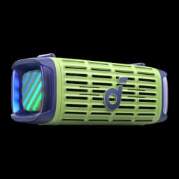 Altavoz portátil Anker Soundcore Boom 3i 50W 16h Bluetooth 5.3 Verde, vista en ángulo: rejilla frontal verde, logo Soundcore