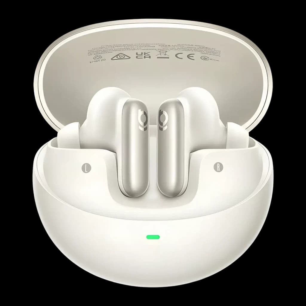 Écouteurs true wireless Baseus Inspire XP1 Réduction de bruit TWS Bluetooth 6.1 Blanc, boîtier ouvert face avant: écouteurs