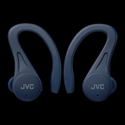 Écouteurs JVC True Wireless TWS Bluetooth 5.1 7,5h (30h avec l'étui) Bleu HA-EC25T, vue avant: les deux écouteurs