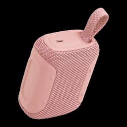Altavoz portátil JBL Go 5 IP68 4,8W Bluetooth Rosa, vista trasera: tela tejida, asa y puerto USB-C en la parte superior