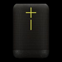 Altavoz portátil Ultimate Ears Epicboom IP67 17h Bluetooth Negro, vista frontal: rejilla textil negra con logo en cruz