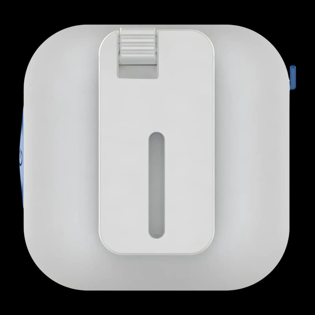 Localisateur GPS Daewoo IP65 Animaux Bleu/Blanc D-C08, vue du dessus: clip d'attache, fente centrale et accents bleus