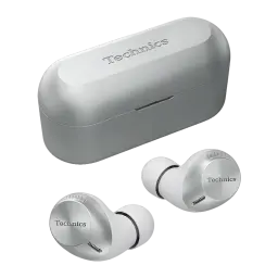 Écouteurs Technics Réduction de Bruit V-Hybrid TWS Bluetooth LDAC Argent EAH-AZ40M2, vue principale: deux écouteurs