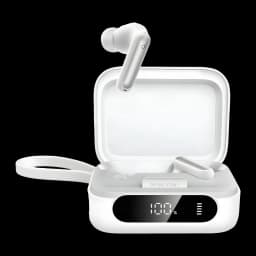 Auriculares true wireless Anker Soundcore P41i Cancelación de Ruido Adaptativa Blanco, detalle: estuche abierto con pantalla