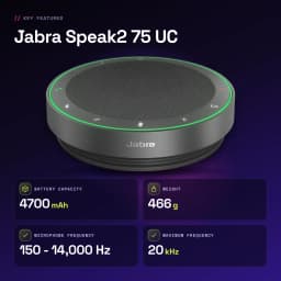 Conférencier Jabra Speak2 75 UC Bluetooth 5.2 USB-C/A Gris - caractéristiques