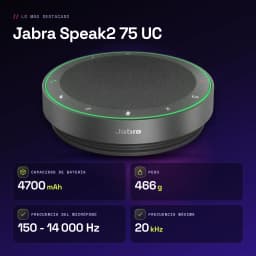 Conférencier Jabra Speak2 75 UC Bluetooth 5.2 USB-C/A Gris - caractéristiques