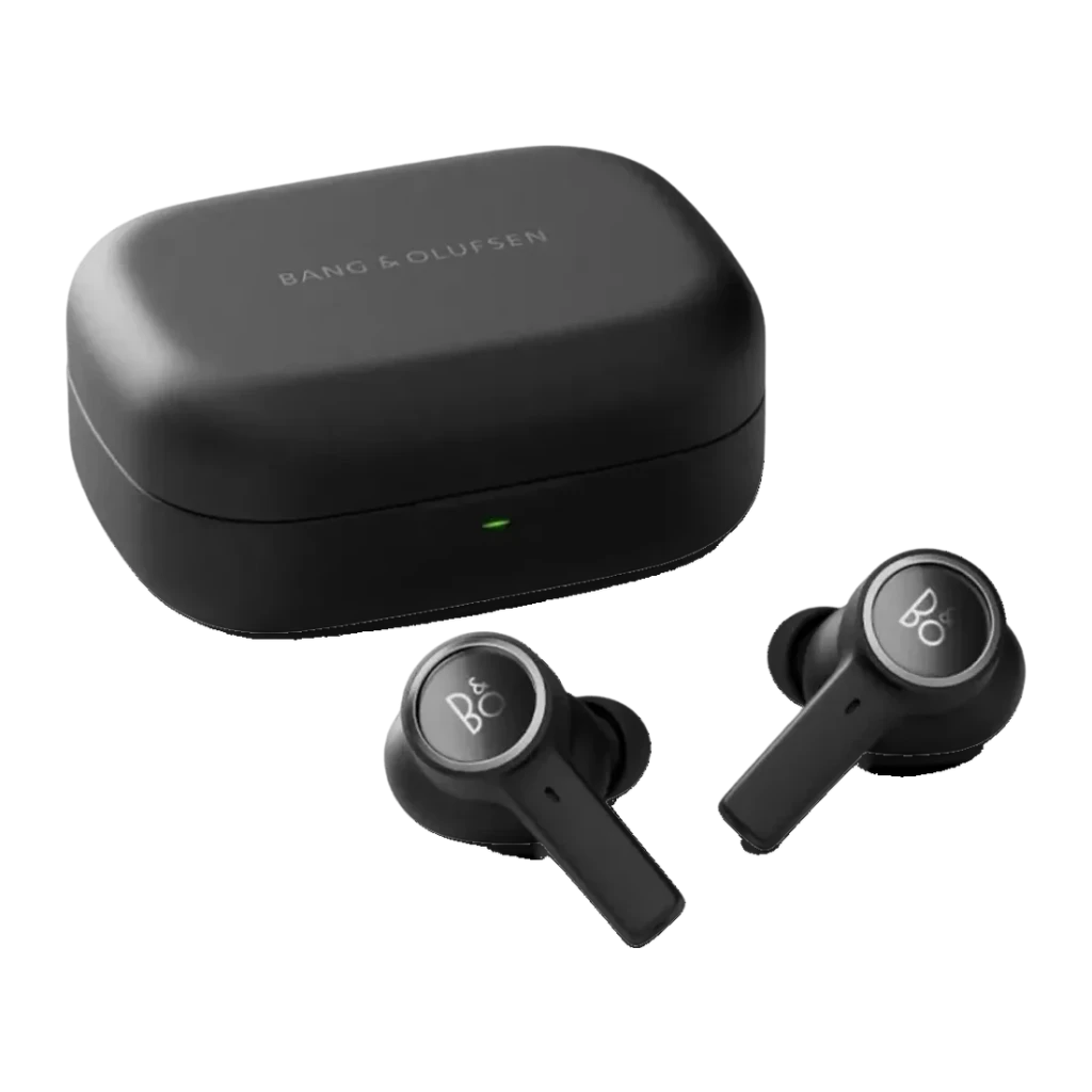 Auriculares true wireless Bang & Olufsen Beoplay EX Cancelación de Ruido TWS In-Ear Negro, vista frontal: dos earbuds