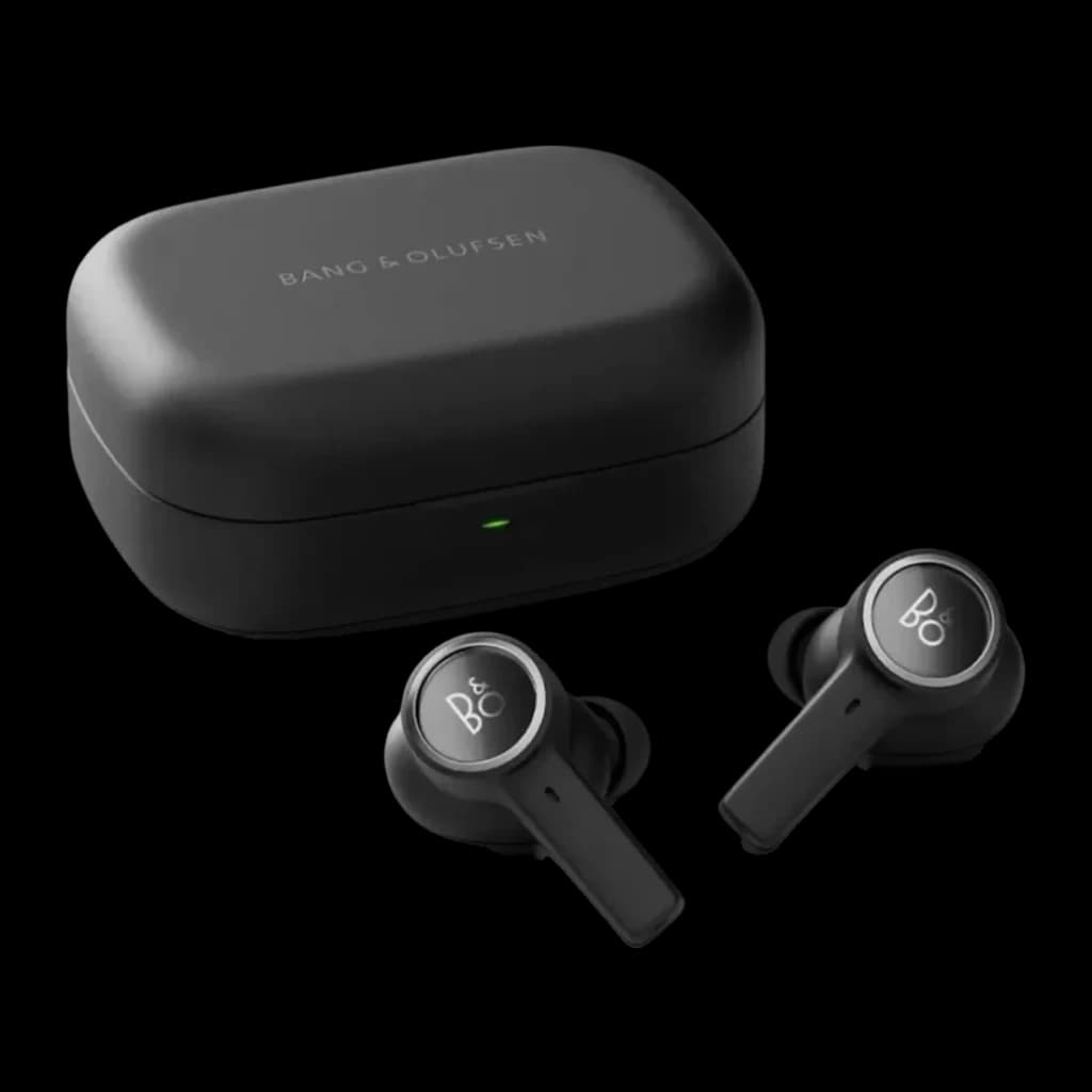 Auriculares true wireless Bang & Olufsen Beoplay EX Cancelación de Ruido TWS In-Ear Negro, vista frontal: dos earbuds