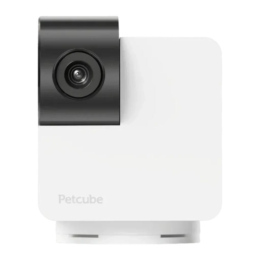 Cámara para mascotas Petcube Cam 360 WiFi 1080p Visión Nocturna Blanco, detalle: objetivo gran angular en cabezal giratorio