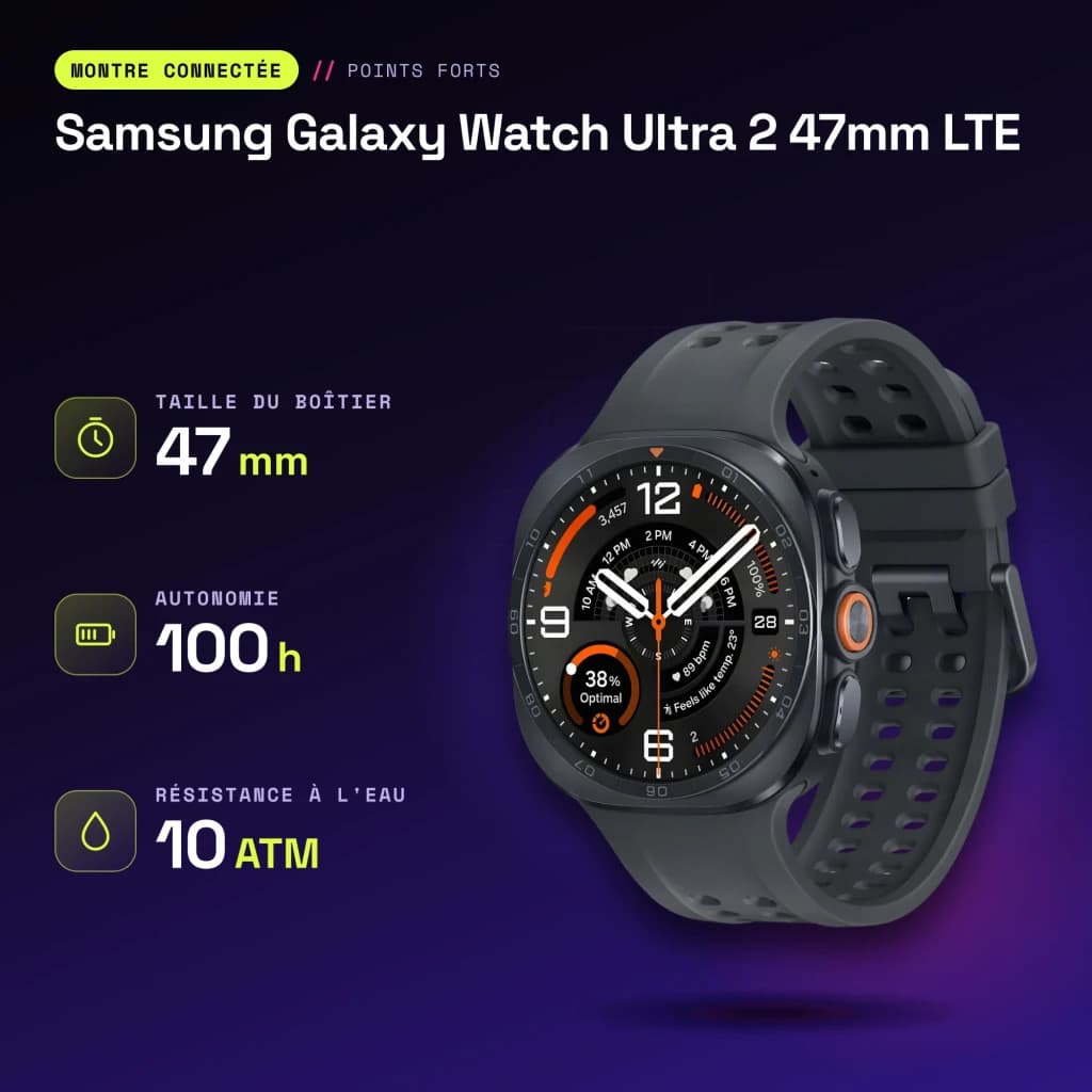 Samsung Galaxy Watch Ultra 2 47mm LTE Negro GPS Dual Frequency - características