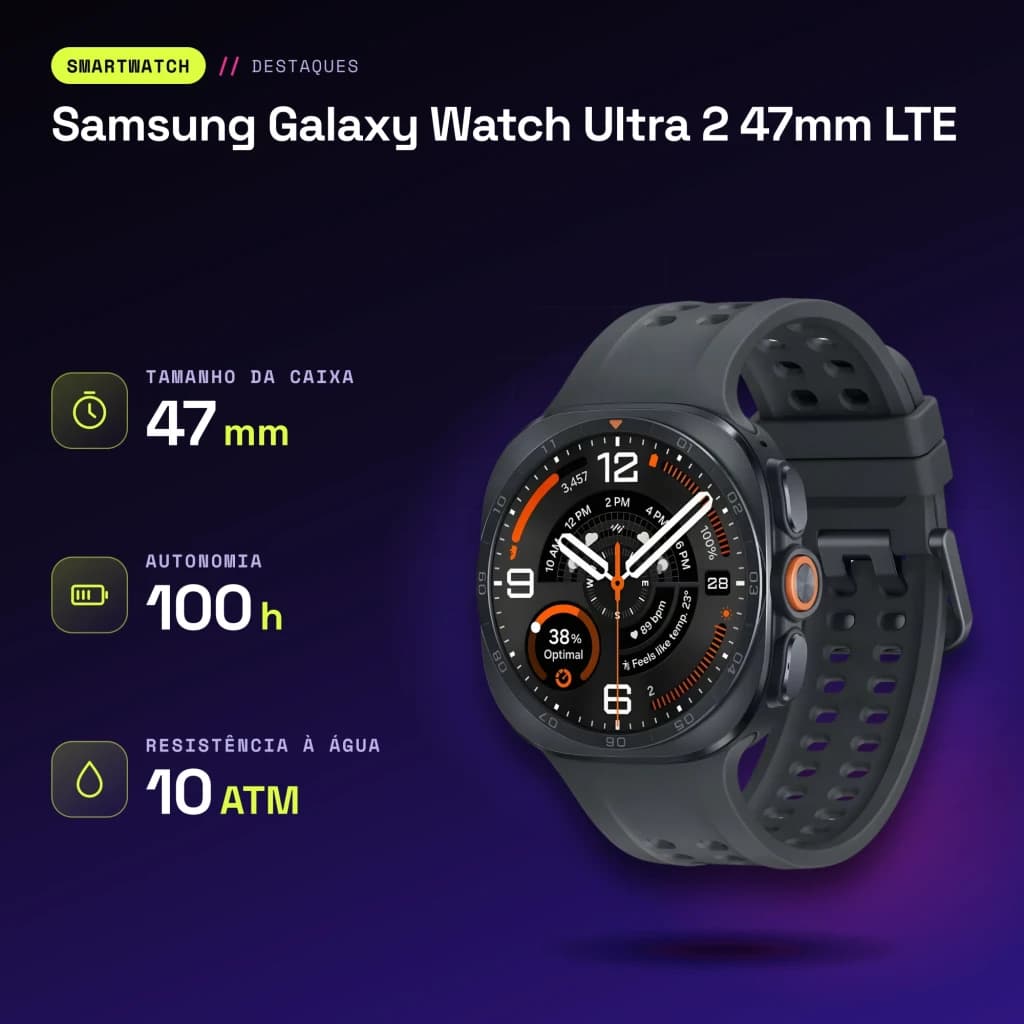 Samsung Galaxy Watch Ultra 2 47mm LTE Negro GPS Dual Frequency - características