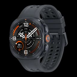 Samsung Galaxy Watch Ultra 2 47mm LTE Negro GPS Dual Frequency, vista frontal en ángulo: esfera deportiva con detalles