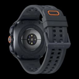 Samsung Galaxy Watch Ultra 2 47mm LTE Negro GPS Dual Frequency, vista trasera: sensor de salud, correa deportiva perforada