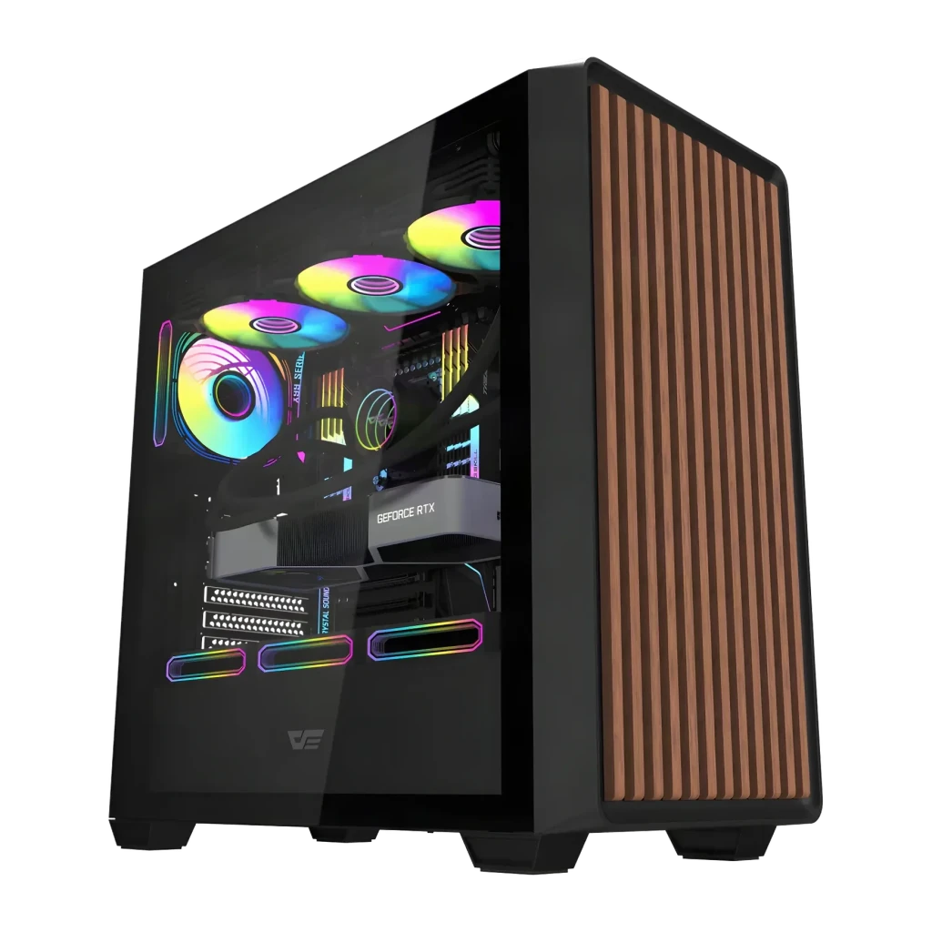 Caja PC Darkflash Cristal Templado ATX / M-ATX / ITX 4 Ventiladores ARGB Negro DS900WD