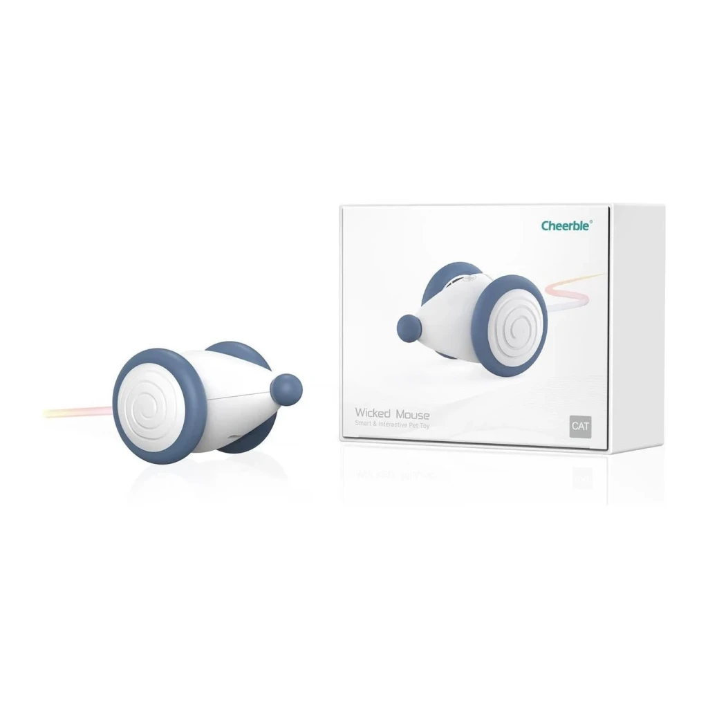 Jouet interactif Cheerble Wicked Mouse Rechargeable Micro USB 135mAh 40min Bleu, contenu de la boîte: souris bleue