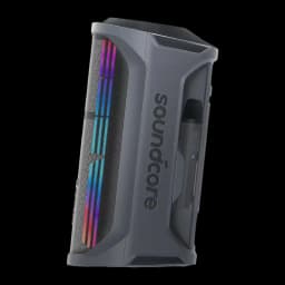 Altavoz de fiesta Anker Soundcore Rave 3S IPX4 200W 12h Negro, detalle: luces RGB en rejilla lateral y micrófono incluido