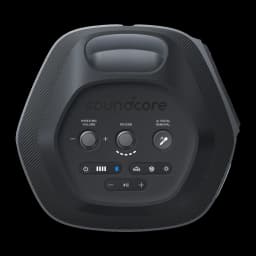 Altavoz de fiesta Anker Soundcore Rave 3S IPX4 200W 12h Negro, detalle superior: panel de control con mandos de volumen