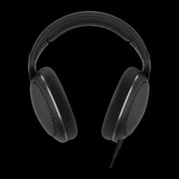 Auscultadores Sennheiser HD 550 Headband Circumaural Cabo Jack 3,5mm 150Ω Driver 38mm Preto, detalhe: vista frontal