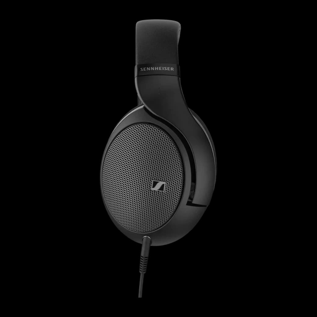 Auscultadores Sennheiser HD 550 Headband Circumaural Cabo Jack 3,5mm 150Ω Driver 38mm Preto, detalhe lateral: grelha