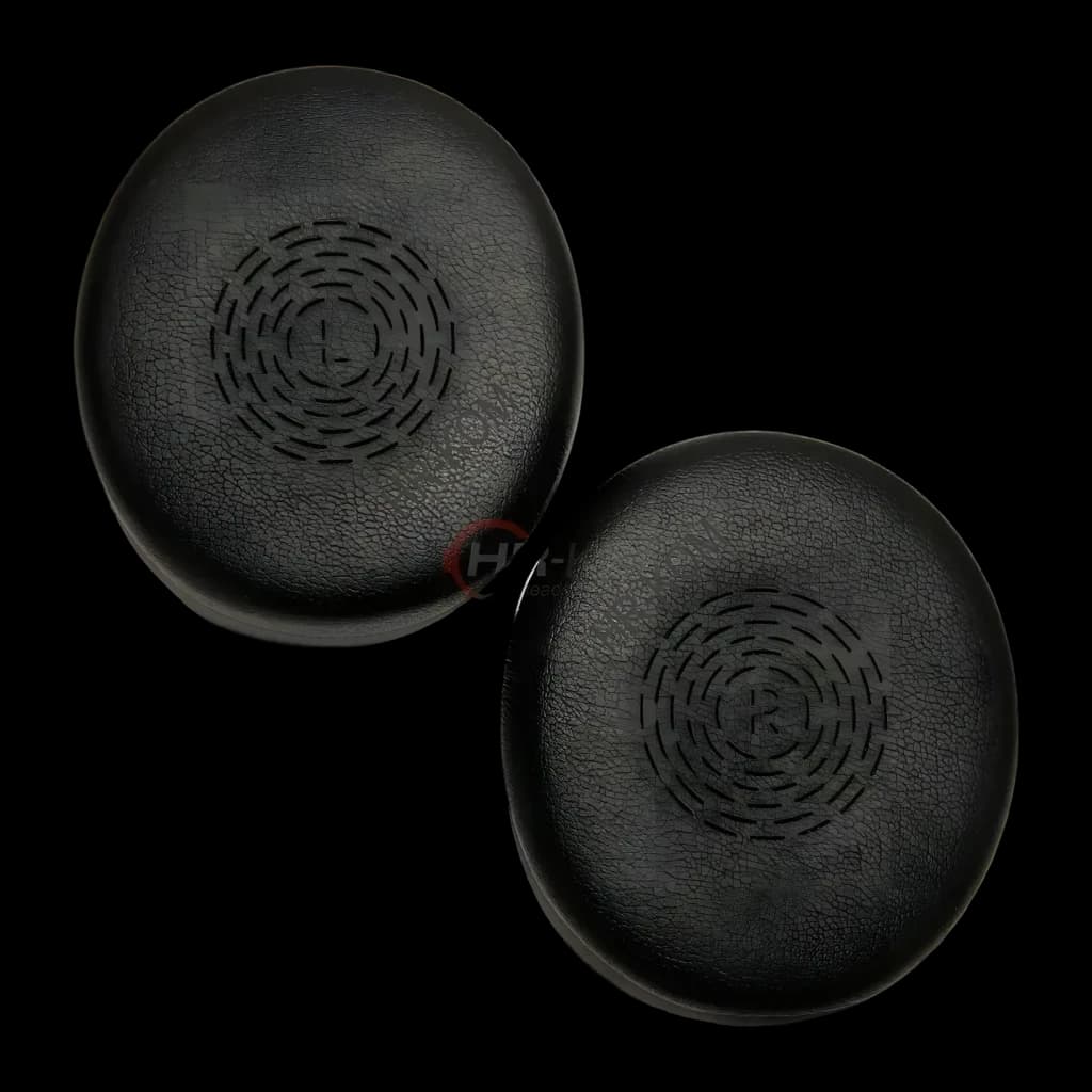 Coussinets Jabra Evolve2 50/55 Pack 2 pcs. Cuir synthétique, détail: texture cuir noir avec marquages L et R sur grille