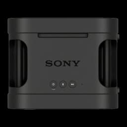 Coluna de festa Sony ULT Tower 7 IPX4 420W 30h Preto, detalhe frontal: logótipo Sony, botões de energia, Bluetooth