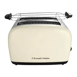 Grille-pain Russell Hobbs Colours Plus 1600W 2 Fentes Crème 26551-56, détail face: grille chauffe-viennoiseries chromée