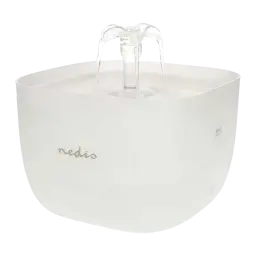 Fuente de agua Nedis 2L Blanco Filtro 4 etapas PETWF21WT, detalle: surtidor transparente central y marca MAX en depósito