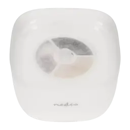 Fuente de agua Nedis 2L Blanco Filtro 4 etapas PETWF21WT, detalle: vista superior con filtro circular y logo Nedis